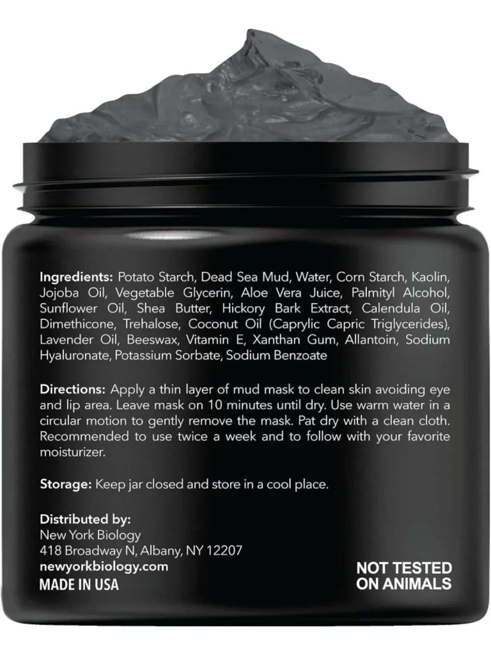 Revitalizing Dead Sea Mud Mask - Spa Quality Pore Refiner for Oily Skin, 8.8 oz